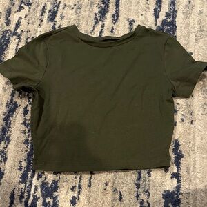 Wild Fable Dark Green Crop Top